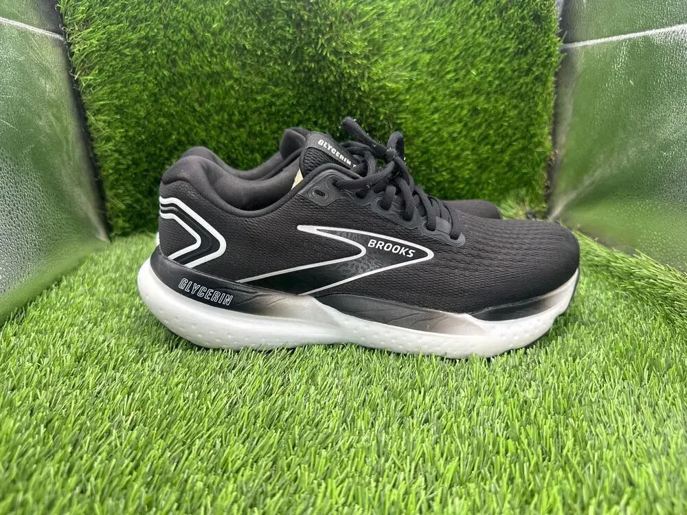 Brooks Glycerin 21 1104192E090 Athletic Sneaker Men's 9.5 Black Knit Gym Running